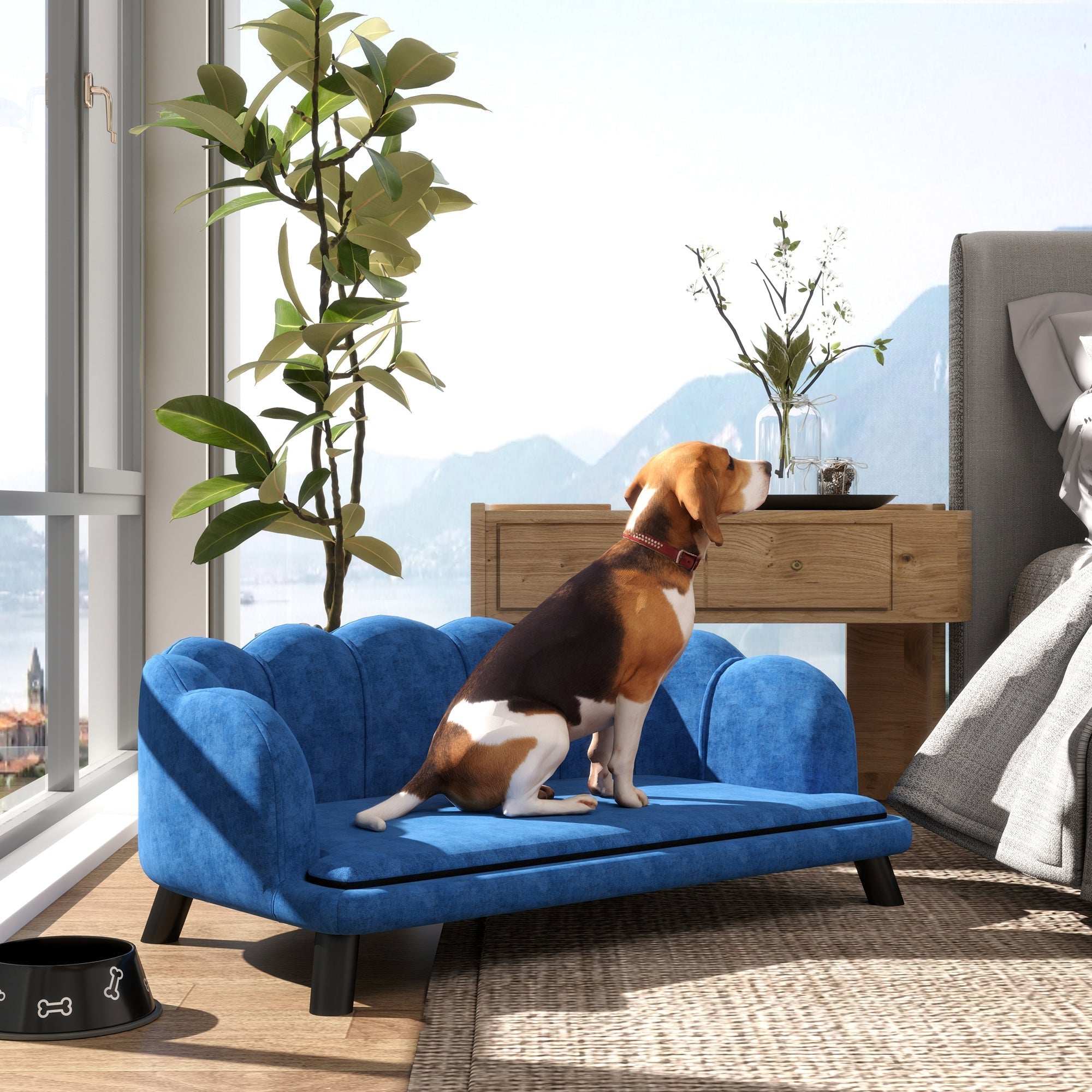 Pearl Design Pet Sofa for Medium and Large Sized Dogs, Pet Bed with