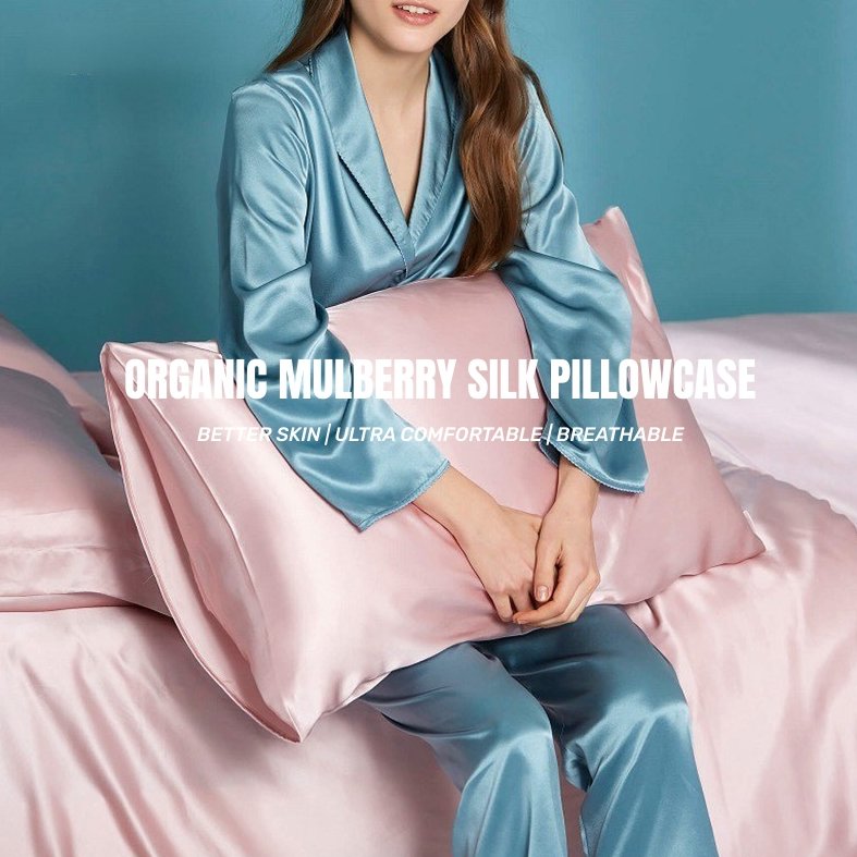 6A Grade Organic Mulberry Silk Pillowcase for Better Skin & Hair- 30