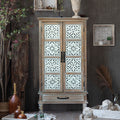 55.12" Tall Tower Storage Cabinet - Rustic Fir Wood Pantry