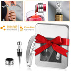 3Pcs Corkscrew Bottle Opener Set Tool Foil Cutter Drip Collar