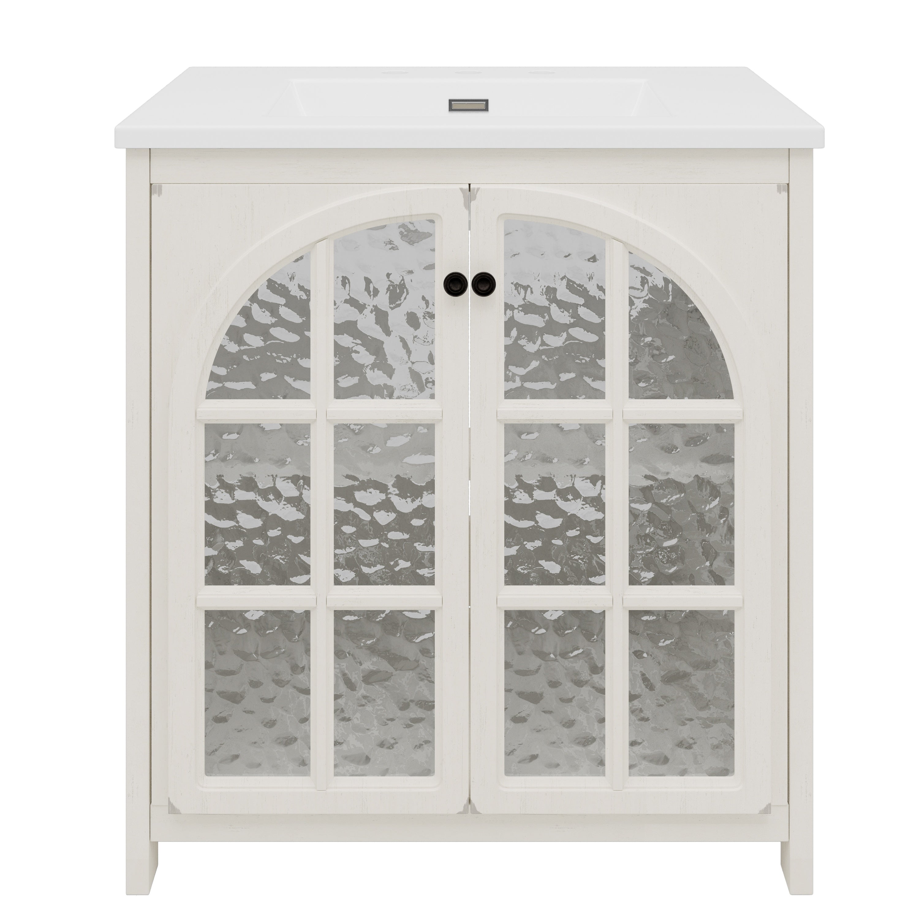 31' Vintage Farmhouse Bathroom Vanity with Ceramic Sink