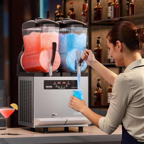 12Lx2 Tank Commercial Slushy Machine Margarita Smoothie Frozen Drink