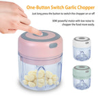 Mini Electric Garlic Chopper 8.45OZ Cordless Garlic Mincer Food