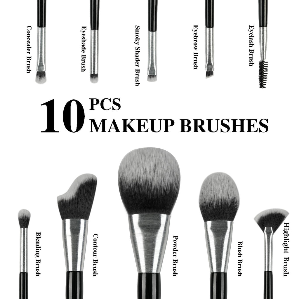 Beli 10pcs Professional Makeup Brush Set New Design Brushed Tube