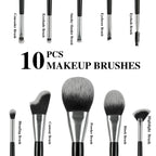 Beli 10pcs Professional Makeup Brush Set New Design Brushed Tube