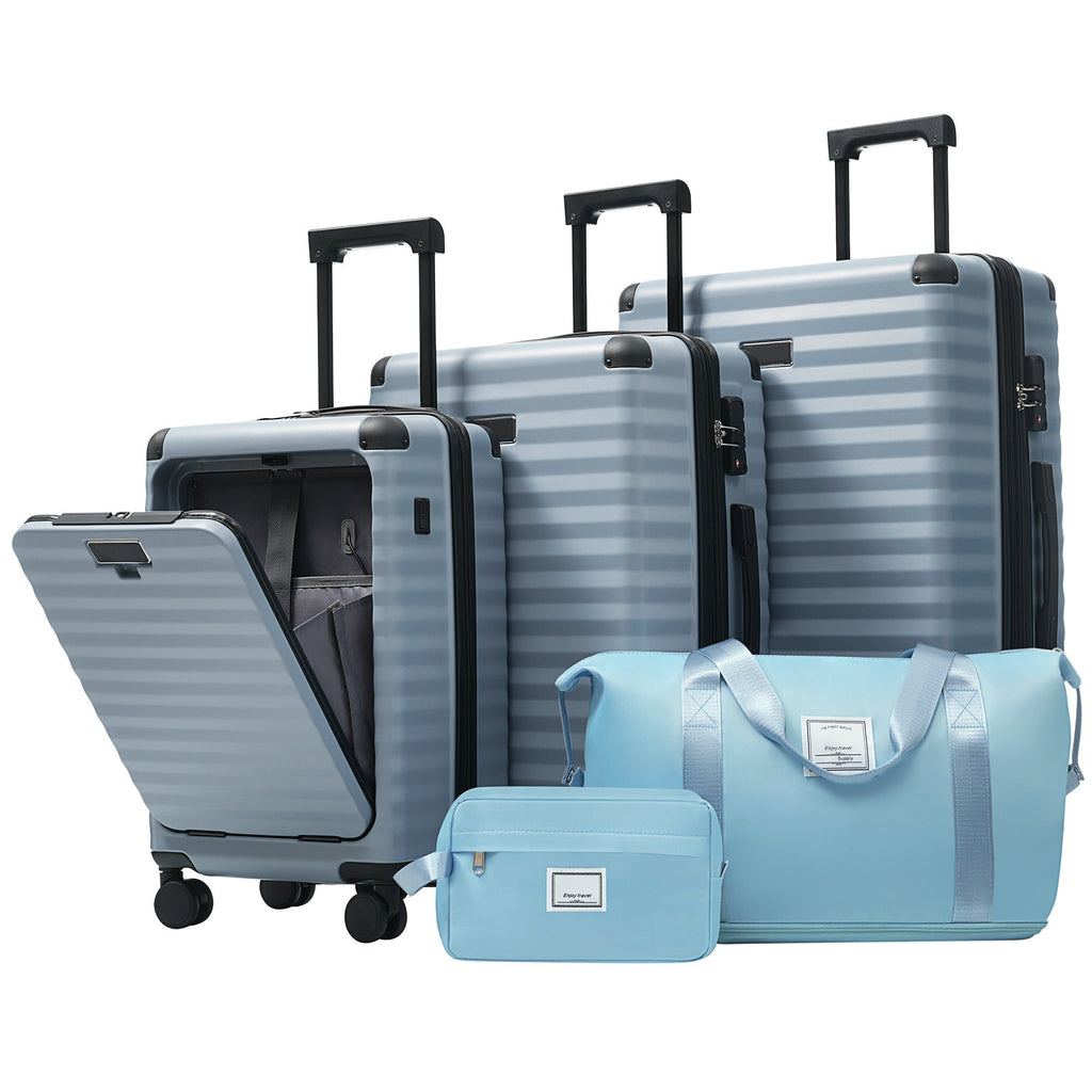 Deluxe 5-Piece Hard Side Luggage Set with USB and TSA Security