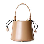 Leather Mini Bucket Bag For Fashionable Women