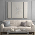 Silver Sand Spiral™ — Hand-Embellished Abstract 3-Piece Canvas Triptych
