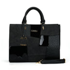 Geometric Pattern Single Shoulder Stitching Ladies Handbag