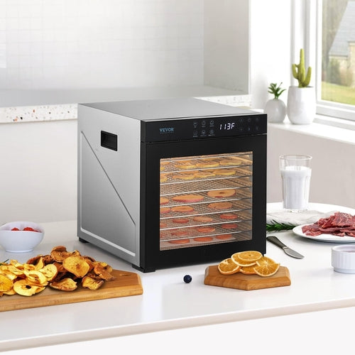 10 Trays Food Dehydrator Machine Stainless Steel 1000W Jerky Meat