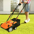 13 Inch 12 Amp Electric Scarifier with Collection Bag and Removable Blades-Orange