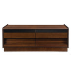 Modern Rectangle Coffee Table with 4 Drawers and 2 Display Shelves
