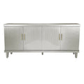 Champagne 4-Door Cabinet with Adjustable Shelves