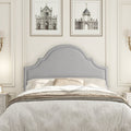 Catherine Upholstered Queen Headboard Light Grey Polyester