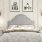 Catherine Upholstered Queen Headboard Light Grey Polyester