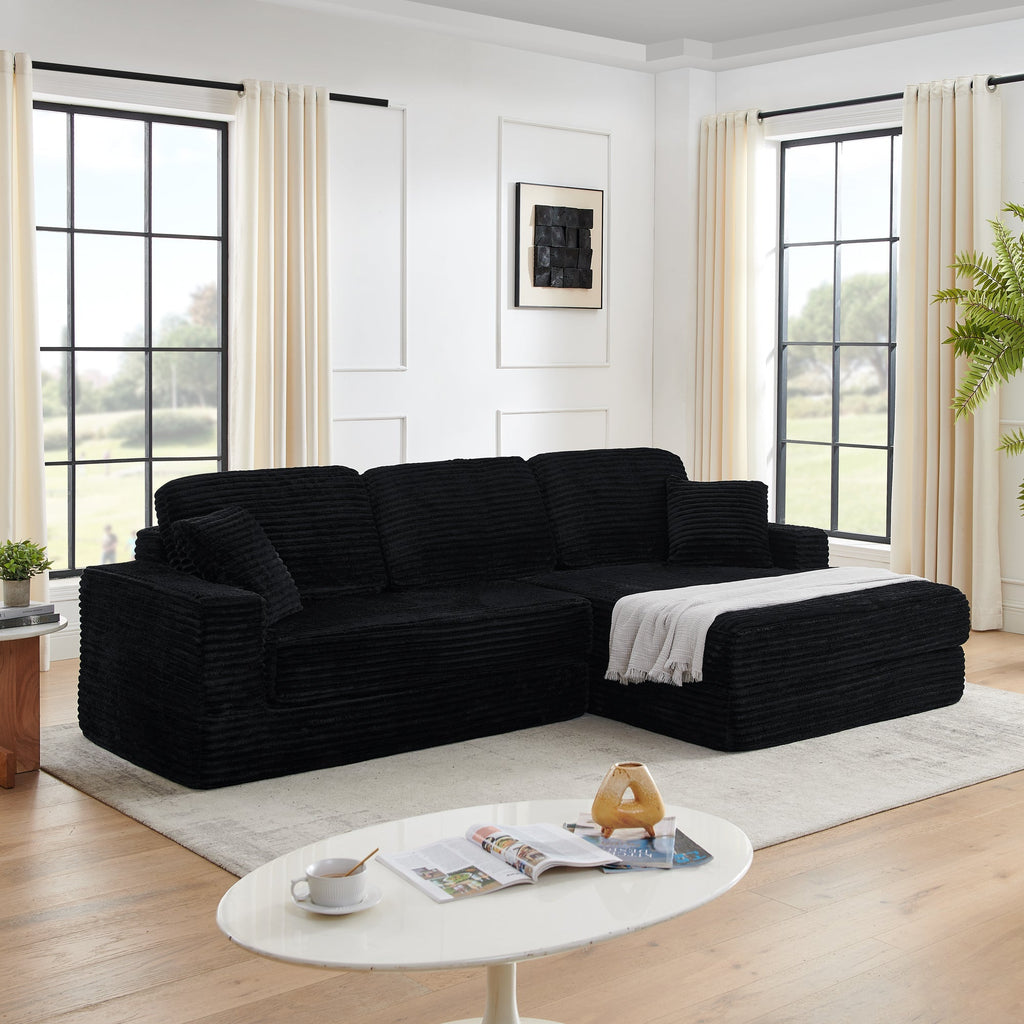 Right Sofa Seat,L Shape Modular Sectional Sofa, Compressed Sectional
