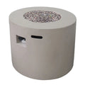 Round Iron Fire Pit With 40,000 Btu