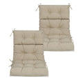 2-Piece High Back Patio Chair Cushion Set - Beige