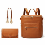 Fashion Solid Color Elegant Diaper Backpack For Mommy