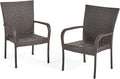 Littleton PE Wicker Stacking Chair Set of 2