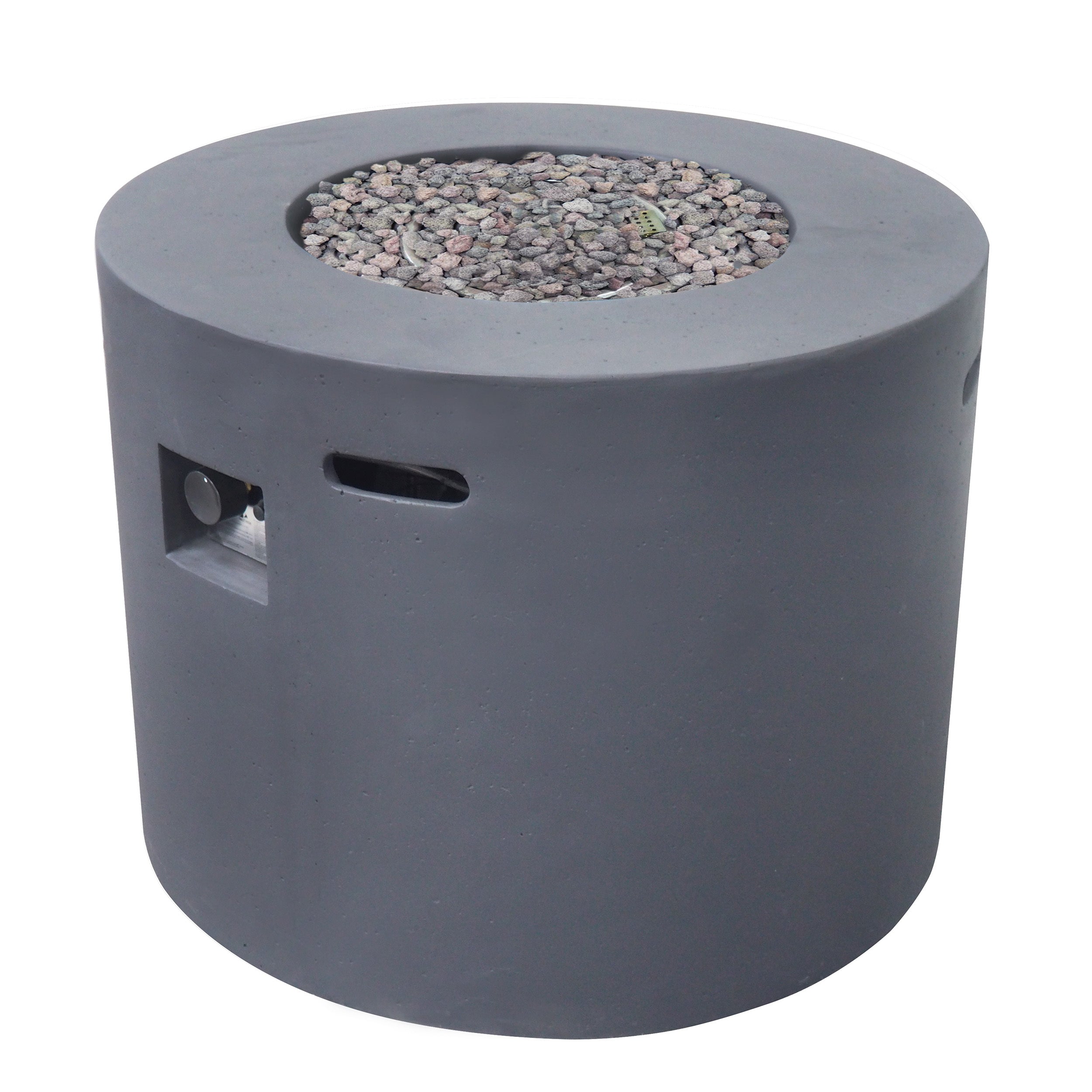 Contemporary 31' Round MGO Fire Pit in Dark Grey