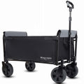 All-in-One Convertible Folding 4-Wheel Trolley with Bench Seat and Dog Leash