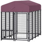Welded Wire Outdoor Dog Kennel With 360 Rotating & 4 Levels Adjustable