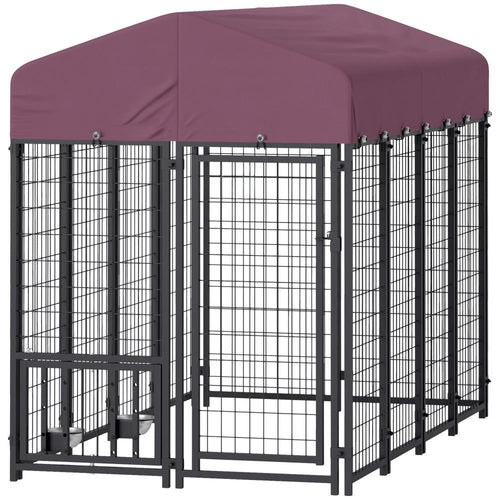 Welded Wire Outdoor Dog Kennel With 360 Rotating & 4 Levels Adjustable
