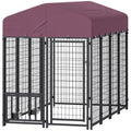 Welded Wire Outdoor Dog Kennel With 360 Rotating & 4 Levels Adjustable