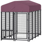 Welded Wire Outdoor Dog Kennel With 360 Rotating & 4 Levels Adjustable