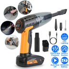 1Pc 4 In 1 Cordless Car Vacuum Cleaner And Tire Inflator With LED