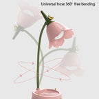 Flower LED Desk Lamp Student Bedroom Room Lighting Touch Reading Lamp