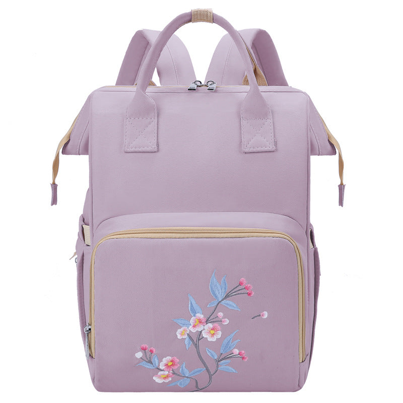 Oxford Embroidery Travel Diaper Bag For Mommy