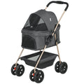 3 in 1 Pet Stroller with Detachable Carrier, Foldable Dog Stroller