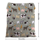 Various Animals Blanket Soft Pig Horse Durable Comfortable Blanket