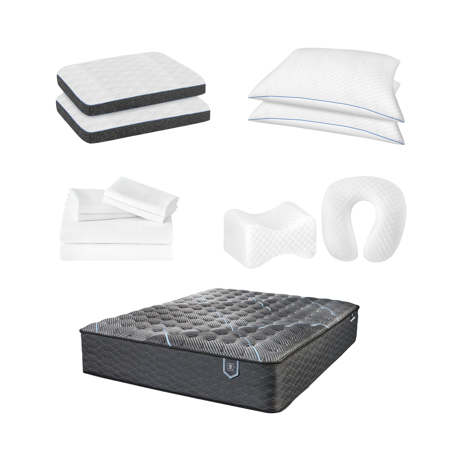 Restonic ComfortCare Hybrid Restful Nights Euro Top Mattress with Bedding Pack Queen