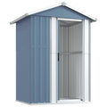 NNEVL Garden Shed Grey 126x97.5x177 cm Galvanised Steel