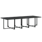 vidaXL Patio Dining Set Table and Chair Garden Outdoor Furniture Black Textilene