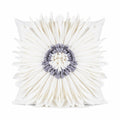 Fashion Modern Style White Throw Pillows Velvet Stitching