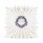 Fashion Modern Style White Throw Pillows Velvet Stitching
