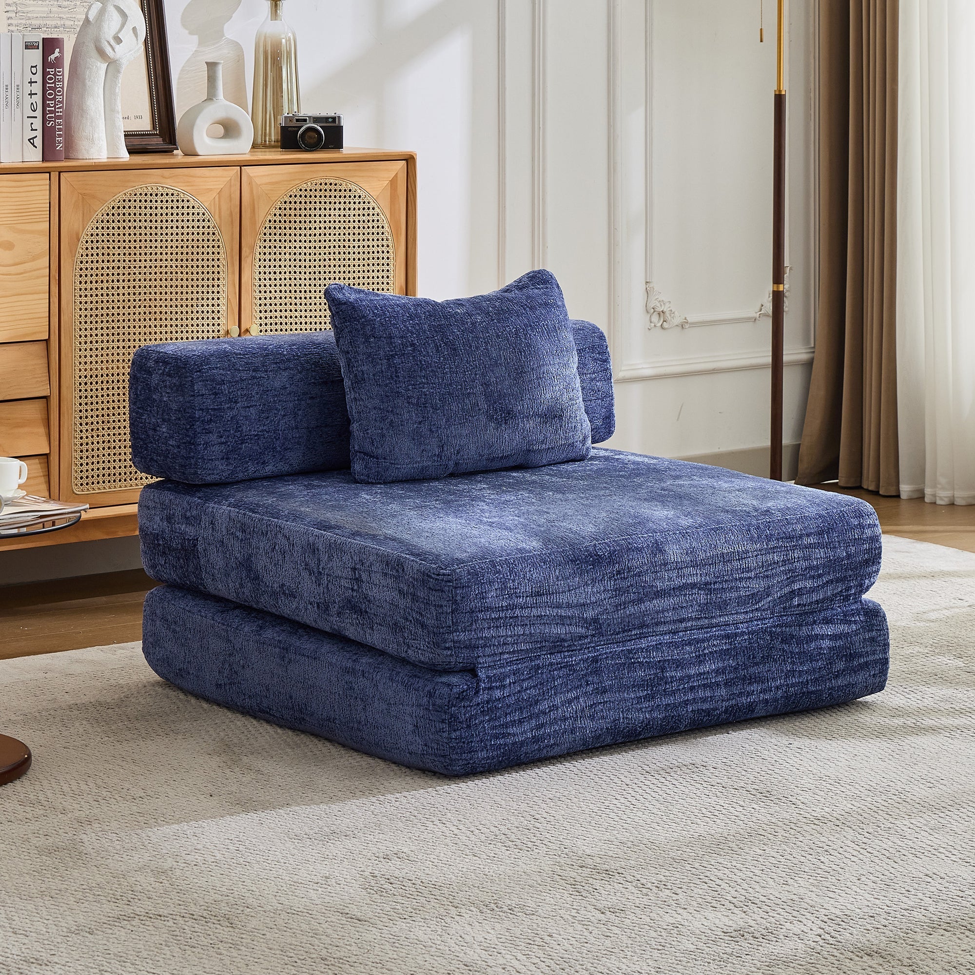 Compression Sofa,Convertible Floor Sofa Bed With Fixed-Shape