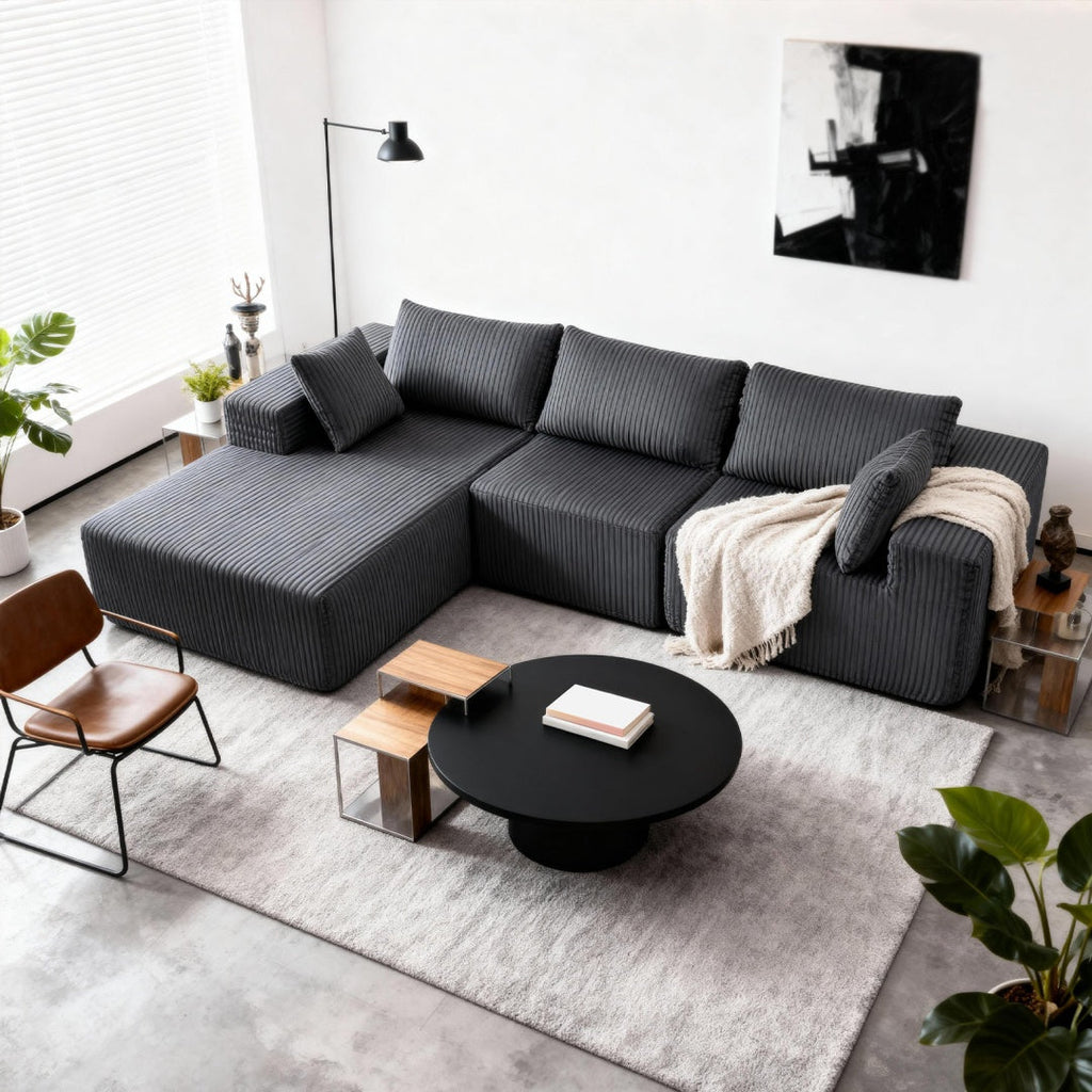 108-inch Modular Combination Sofa, Modern Modular L-shaped Sofa With A