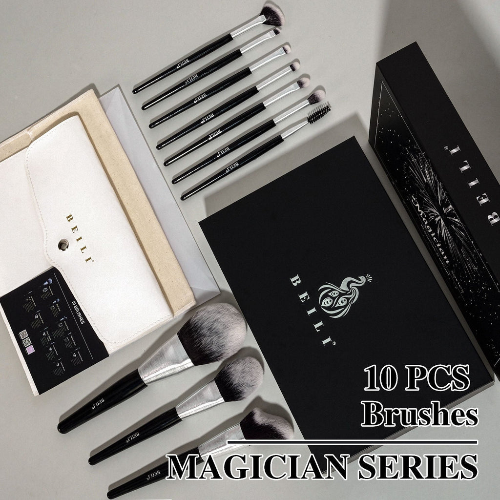 Beli 10pcs Professional Makeup Brush Set New Design Brushed Tube