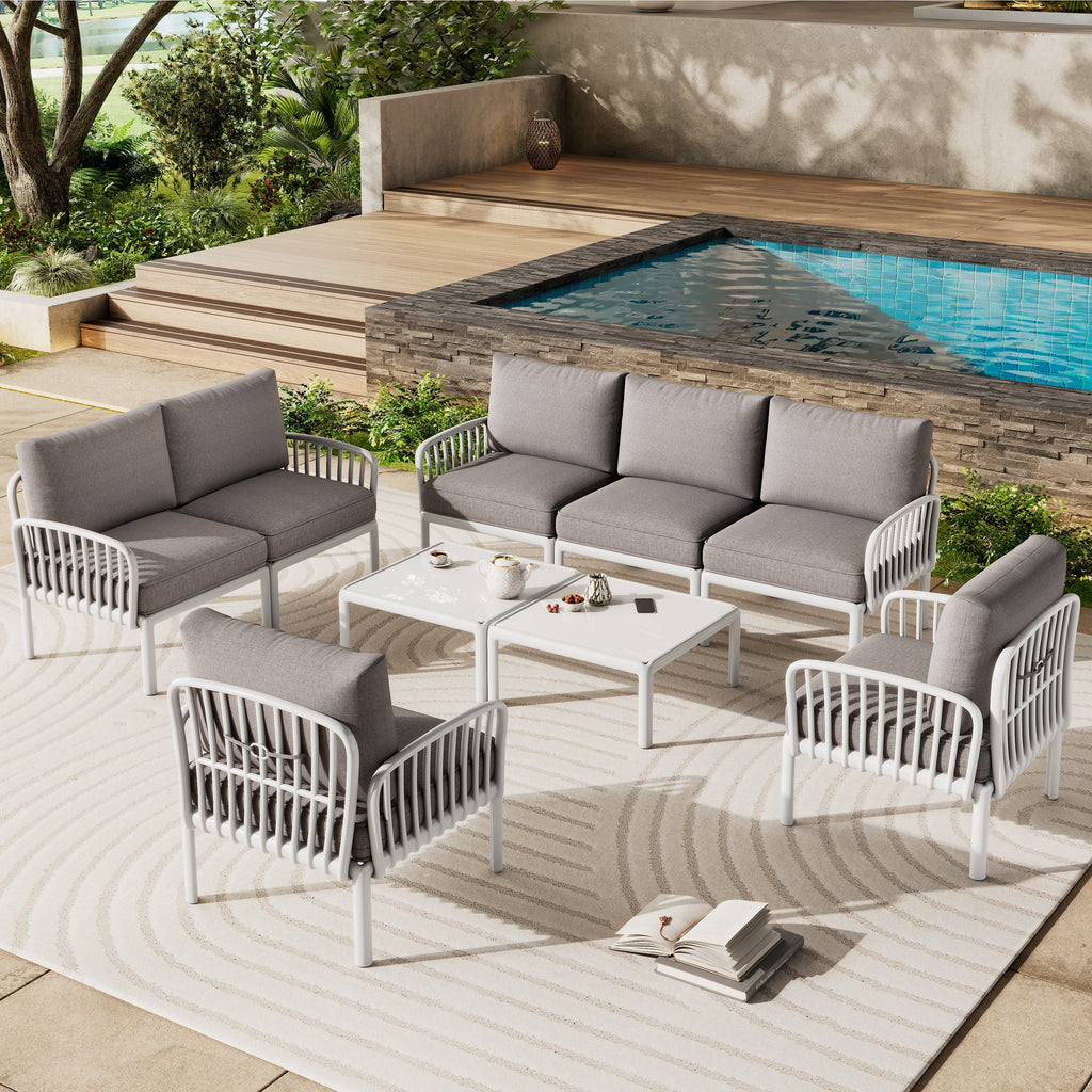 The Modular All-Weather Resin Sofa Ensemble by Christopher Knight Home