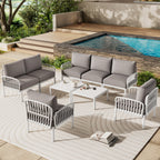 The Modular All-Weather Resin Sofa Ensemble by Christopher Knight Home