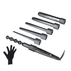 6in1 Interchangeable Hair Curler Curling Iron Cone Bead Styling Tools