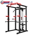 Multi-functional Power Cage Home Adjustable Pullup Squat Rack Capacity