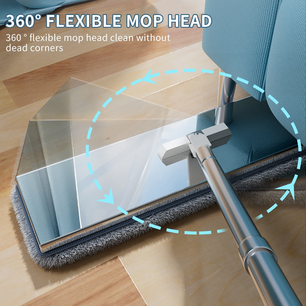 Separates Dirty Water Mop, Flat Mop And Bucket For Home With  Extra