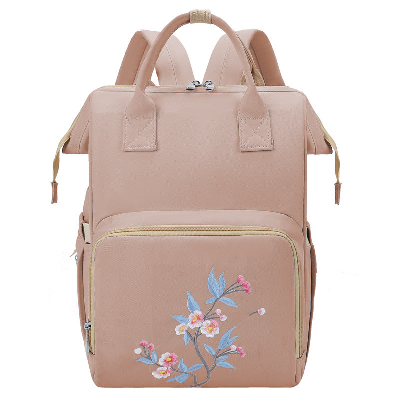 Oxford Embroidery Travel Diaper Bag For Mommy