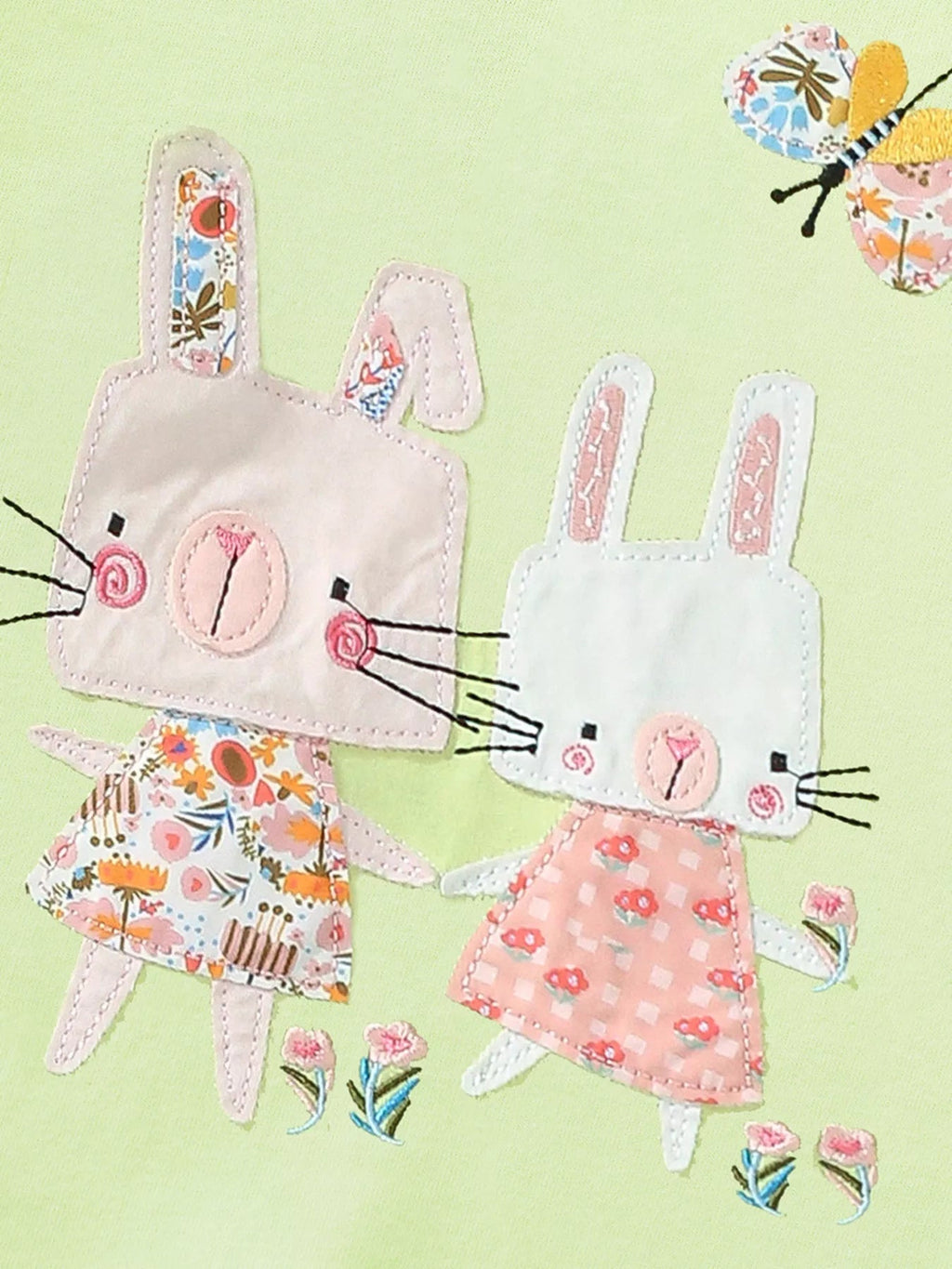 Children's Bunny Applique Short Sleeve T-Shirt